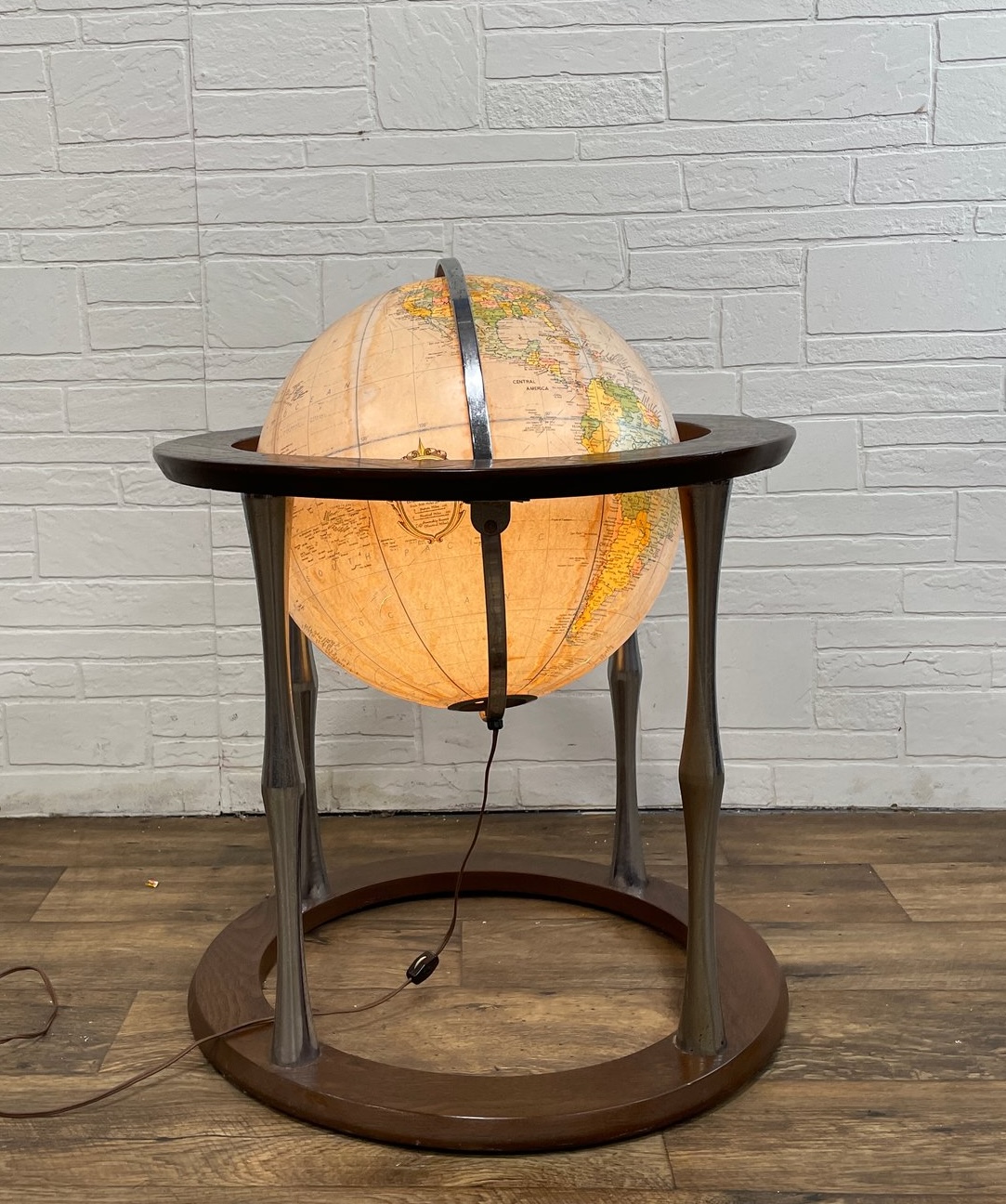 Mid Century Modern Illuminated Floor Replogle Globe #108688 ...