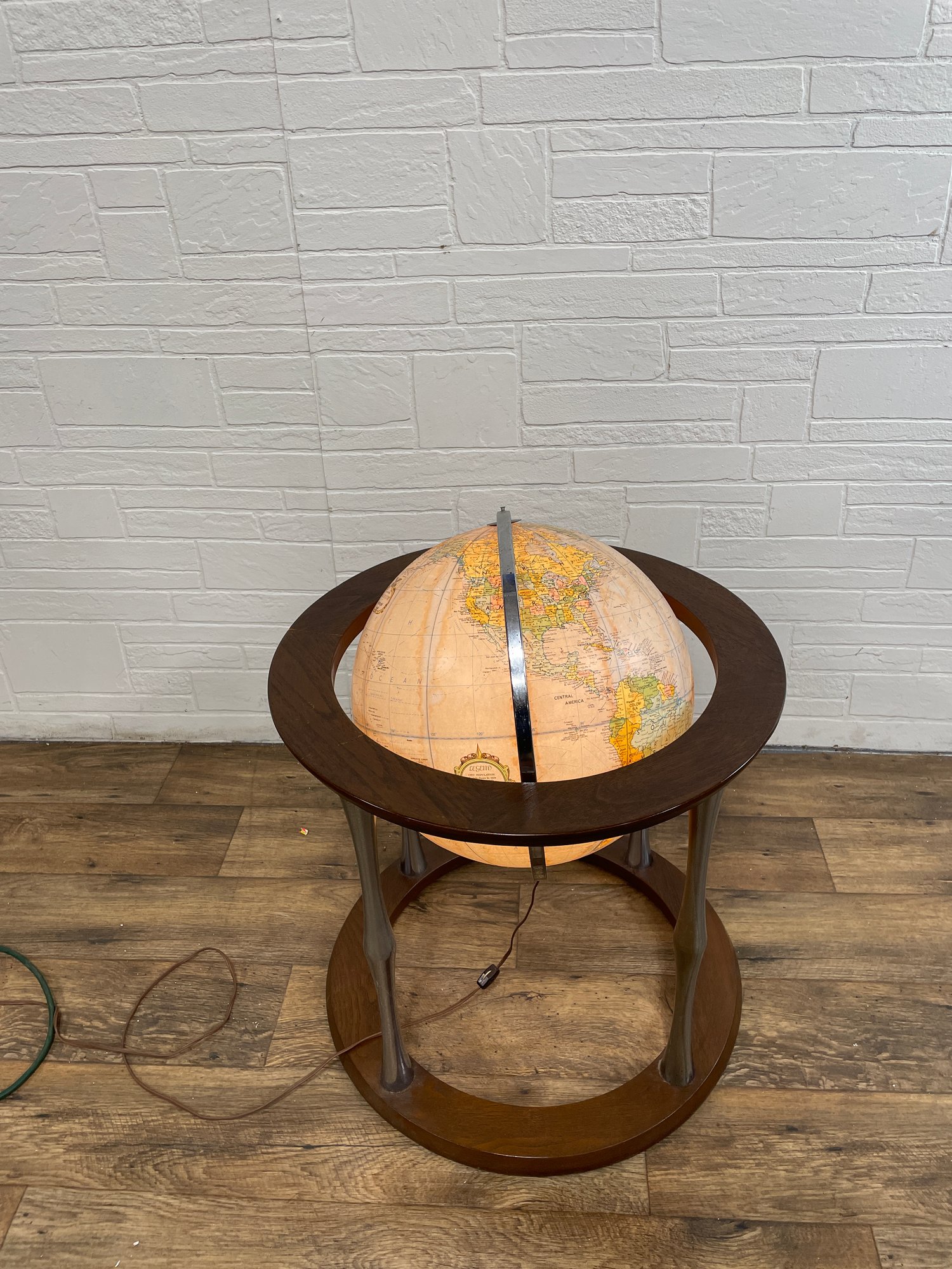 Mid Century Modern Illuminated Floor Replogle Globe #108688 ...