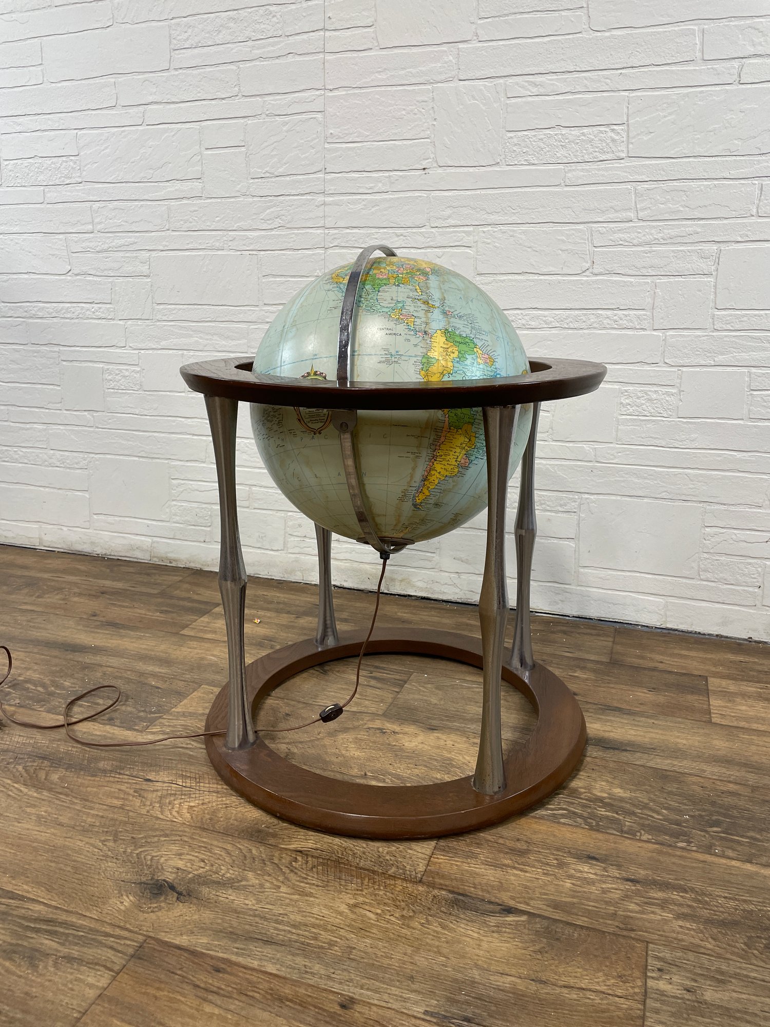 Mid Century Modern Illuminated Floor Replogle Globe #108688 ...