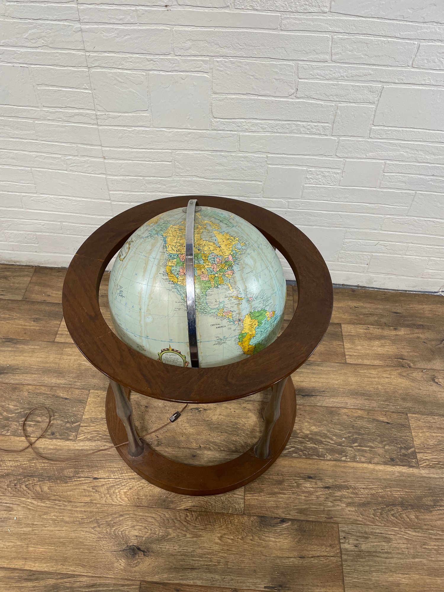 Mid Century Modern Illuminated Floor Replogle Globe #108688 ...