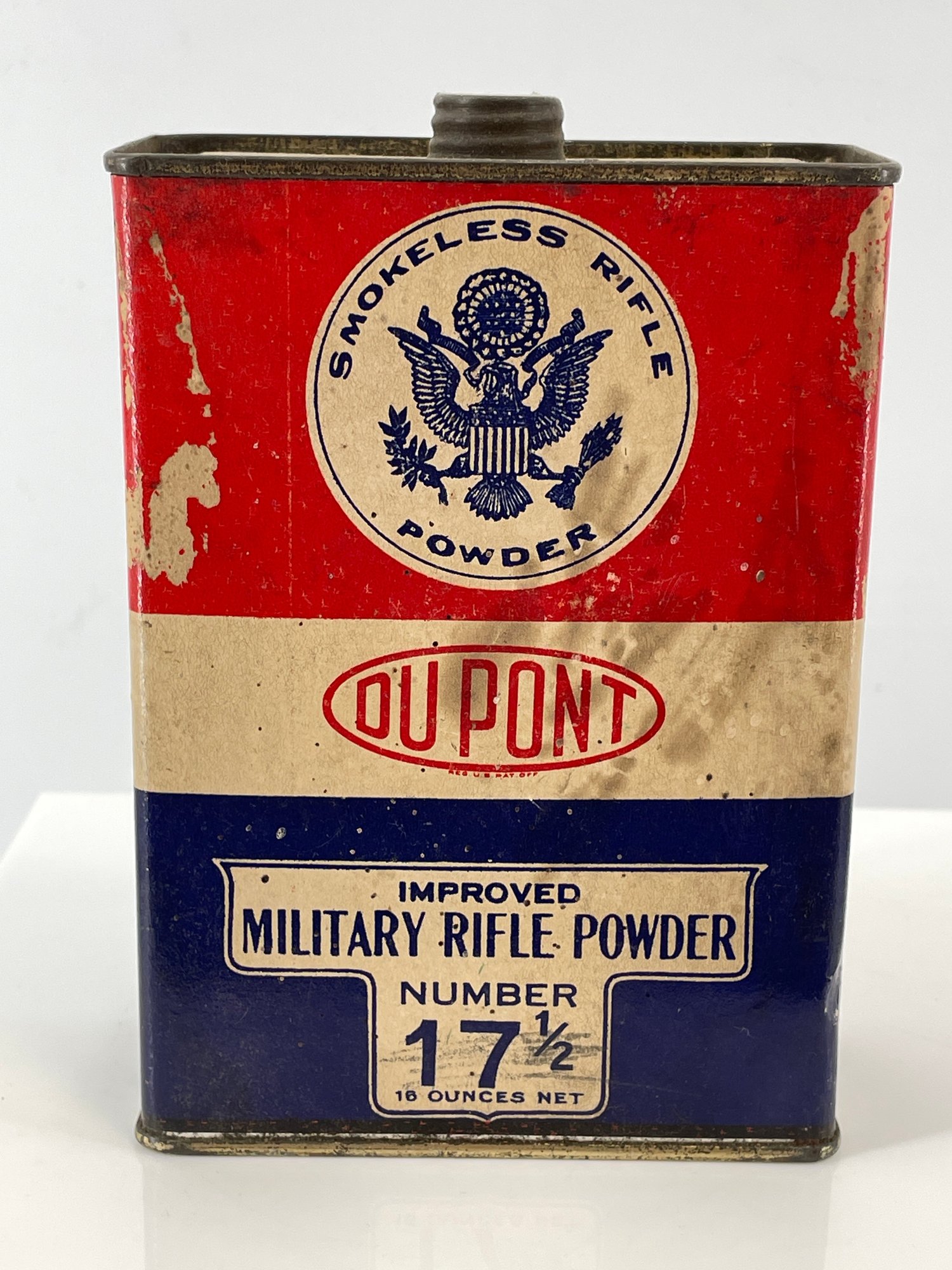 Du Rifle Rounds Vintage Tin Of Du Pont Improved Military Rifle Powder #154987 ...