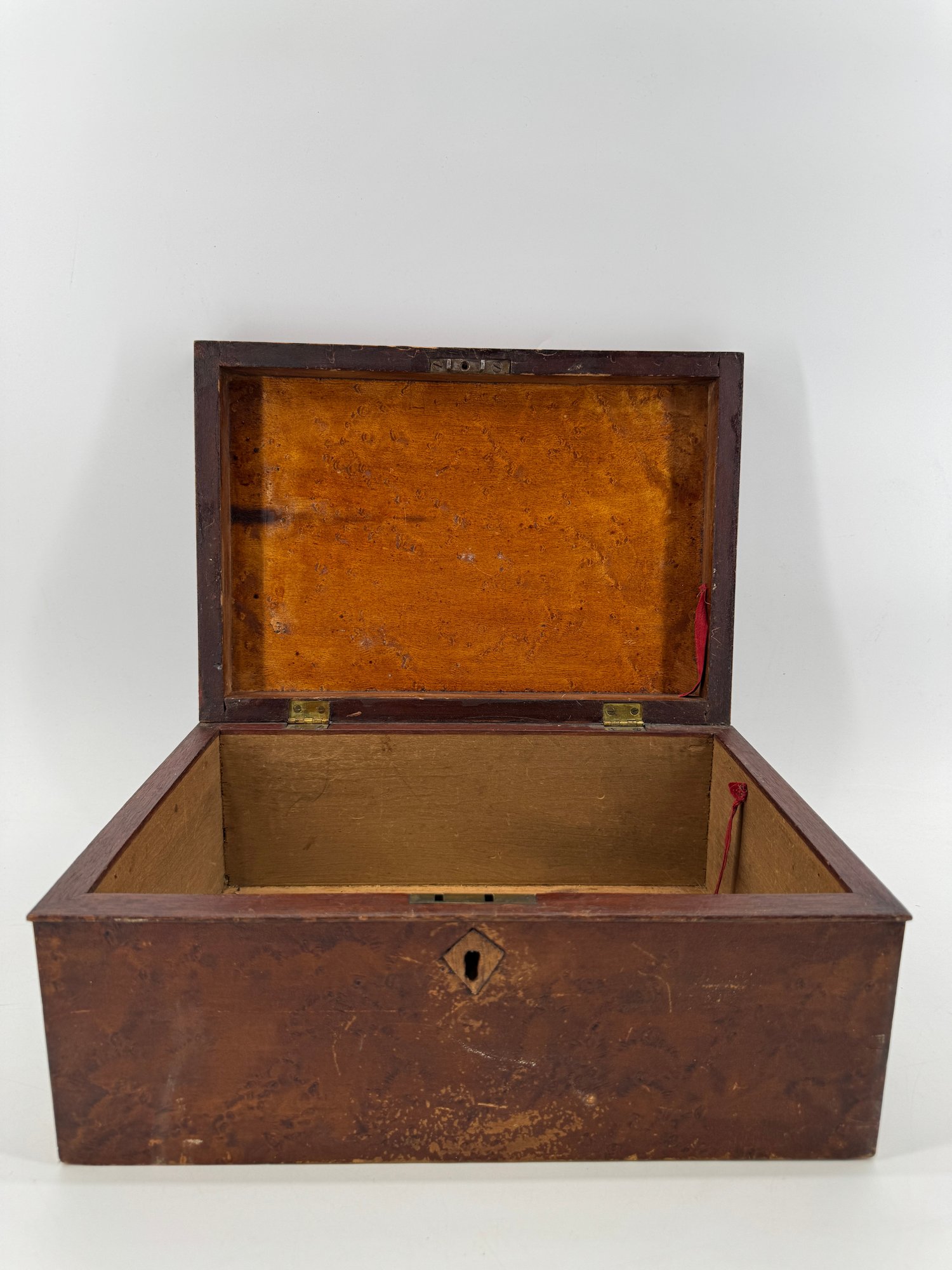 Timber Document Box Antique Burl Wood Document Box #171184 | Auctionninja.com