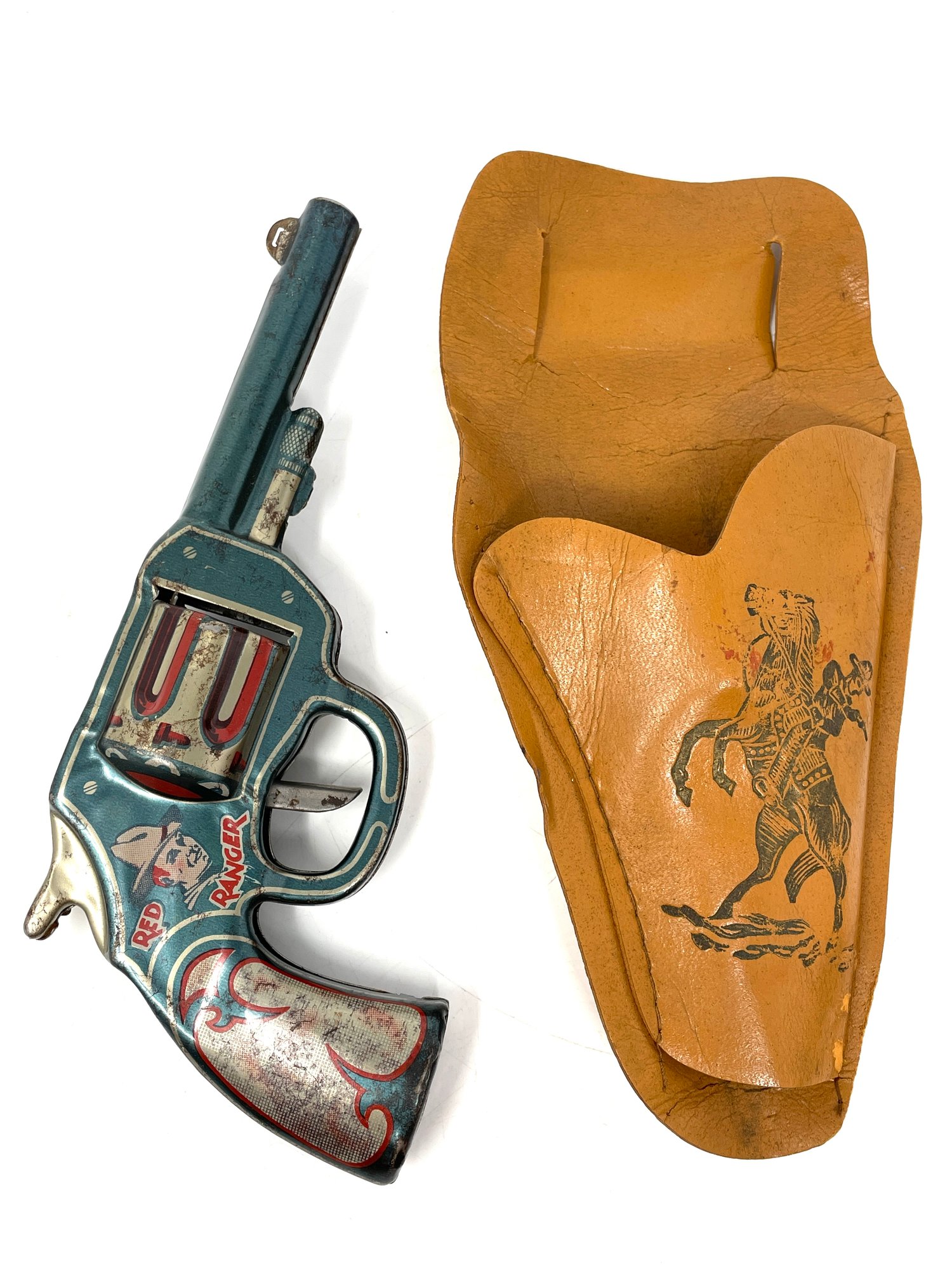 Vintage Red Ranger Toy Gun And Holster #122551 | Auctionninja.com