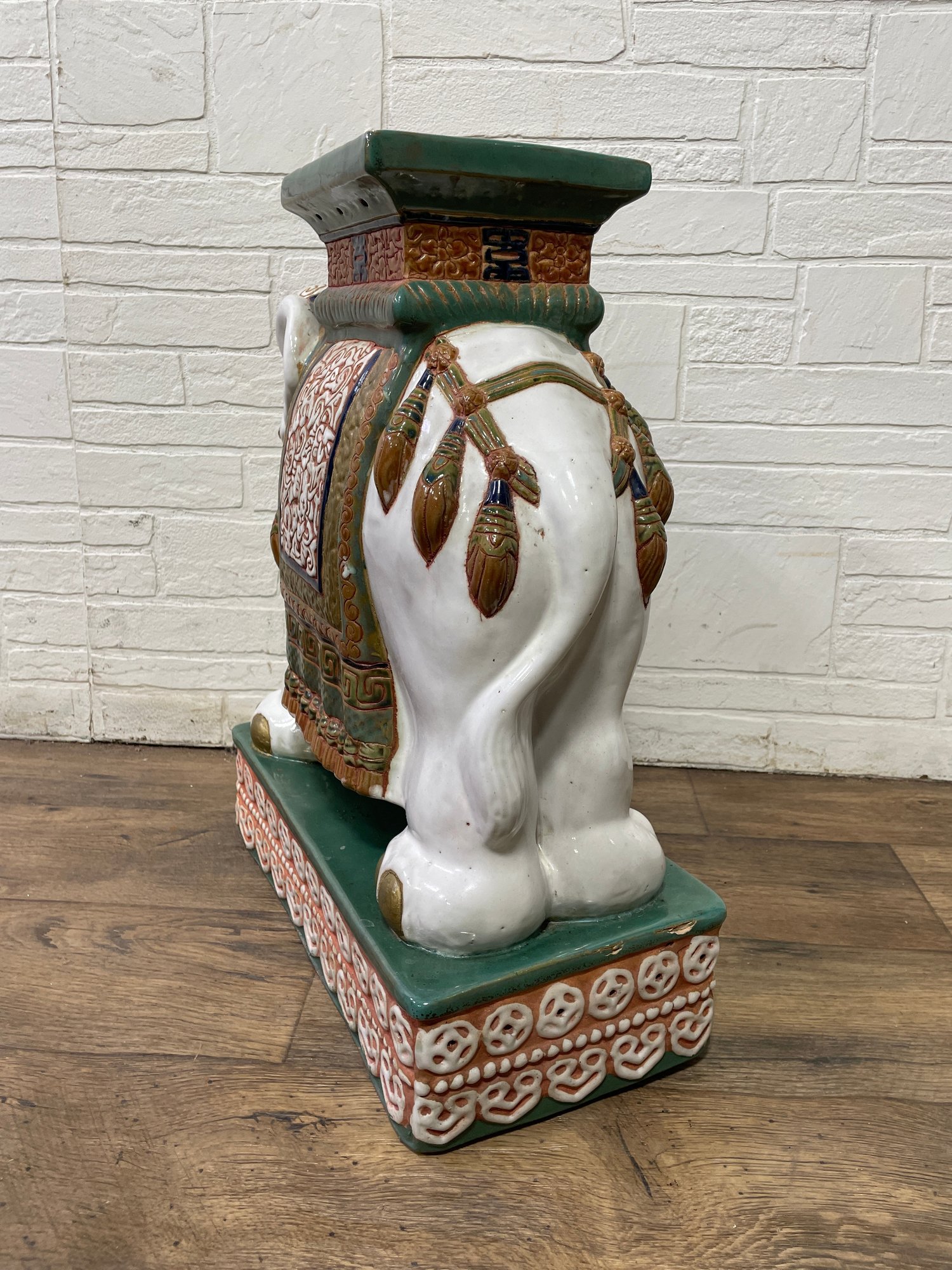 Chinese Majolica Elephant Garden Seat #172953 | Auctionninja.com