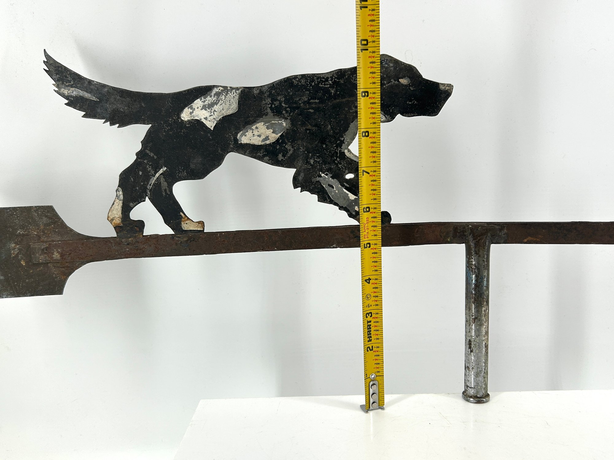 Wrought Iron Weathervane Featuring A Silhouette Of A Pointer #171097 ...