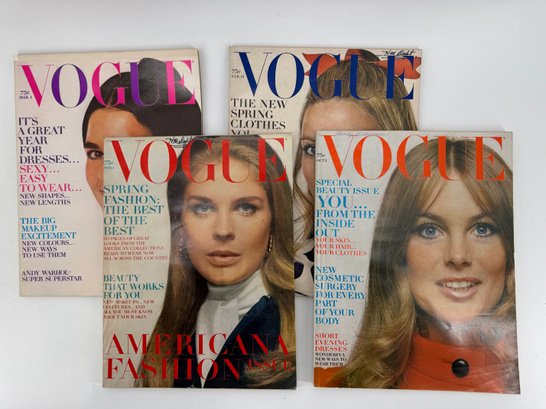 Group Of Vintage Vogue Magazines 1969-1970 #177143 | Auctionninja.com