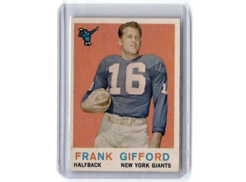 Frank Gifford 1959 Topps Football Card #20 New York Giants