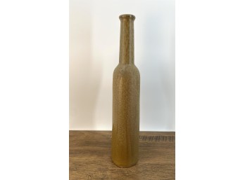 Stoneware Bottle Vase - Golden-Brown Speckled Salt Glaze