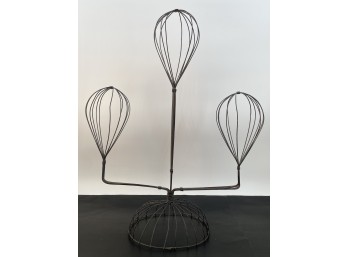 Unique Triple Hat Stand Display With Twisted Wire Balloon Tops