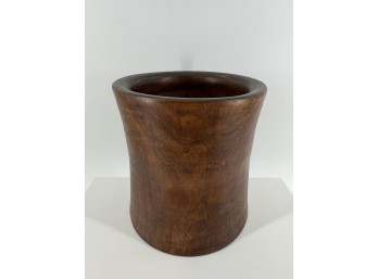 Large Hardwood Brush Pot