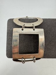 Vintage Modernist Sterling Bracelet, 35.74 G