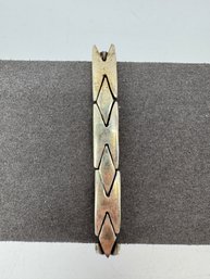Vintage Sterling Modernist Geometric Link Bracelet, 44.61 G
