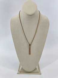 Vintage Lariat Necklace With Embedded Pearls