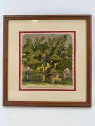 Farmers Pick The Mcintosh And Delicious Apples, Famous For Their Flavor Illustration