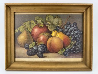 Currier & Ives 'Fruit Piece' Hand-colored Lithograph