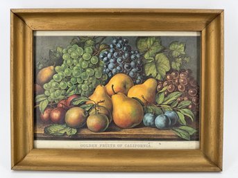 Currier & Ives 'Golden Fruits Of California' Hand-colored Lithograph