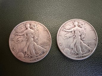1941 & 1945 Walking Liberty Half Dollars