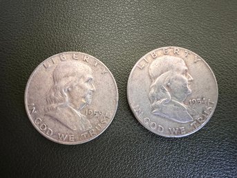 1954 & 1959 Franklin Half Dollars