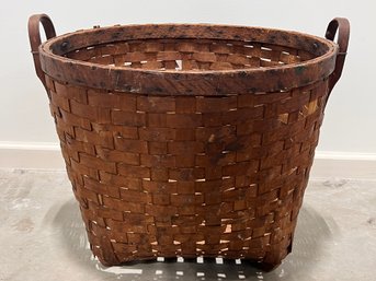 Large Antique Textile Basket