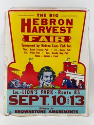 Vintage Advertisement For The 'Big Hebron Harvest Fair'