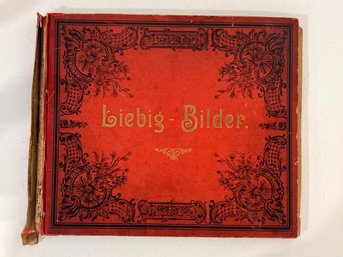 Antique German Picture Album,with A Collection Of Liebig's Picture Cards (Liebig-Bilder)