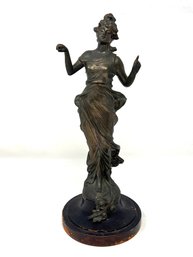 Antique Original Iffland Swinger Clock Figurine - Signed