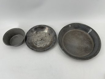 Lot Of Granite Ware Pie Pans