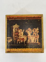 Italian Florentine Rectangular Wood Trinket Jewelry Box