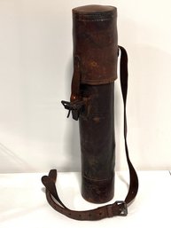 Antique Leather Carrying Case For A Military Telescope Or Sniper Scope, Possibly From The WWI Era