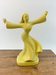 Art Deco Pottery Figure Of A Dancing Woman By California Pottery