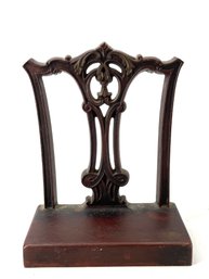 Bradley & Hubbard Chippendale Chair Back Bookend