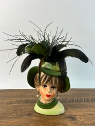 Vintage Head Lady Vase By Napcoware Model C7494