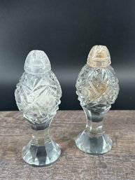 Vintage Bohemian Crystal Salt And Pepper Shakers