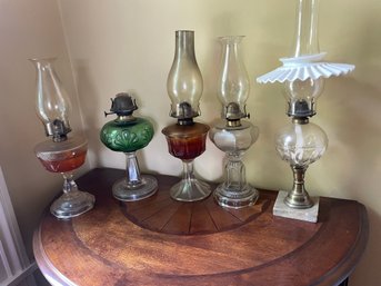 Group Of Vintage Oil Lamps
