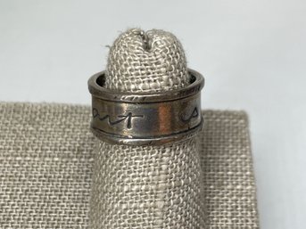 Kara Varian Baker Sterling 'art Is Relevant' Ring