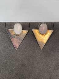 Sterling And Moonstone Earrings