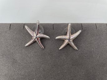 Vintage Sterling Starfish Earrings