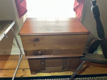 Vintage Pine Lift Top Commode