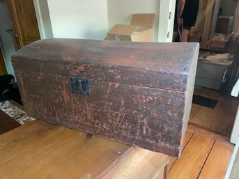 Antique Dome Top Wooden Chest