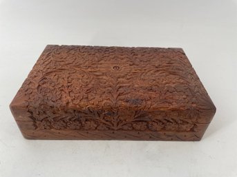 Indian Hand Carved Wood Box