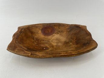 Rustic Wooden Decorative Bowl