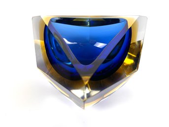 Vintage Murano Glass Sommerso Ashtray