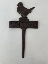 Cast Iron 'welcome' Yard Stake