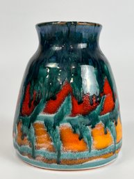 Mid Century Giovanni Desimone Hand Painted Italian Pottery Vase 5'