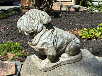 Concrete Bull Dog Statue