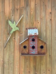 Birdhouse And Humming Bird Garden Decor Lot