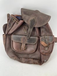 Vintage Brown Leather Backpack
