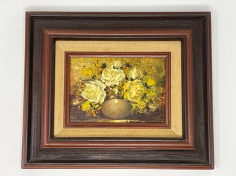 Framed Signed Floral Still Life Painting