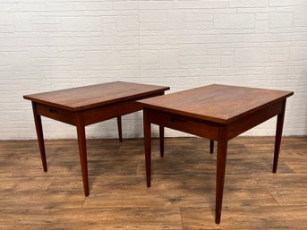 Pair Of Knoll Risom One Drawer Stands