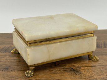 Vintage Alabaster Italian Trinket Box